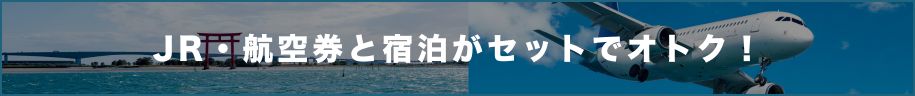 JR、航空券がセットの宿泊プラン
