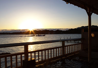 浜名湖畔の夕景